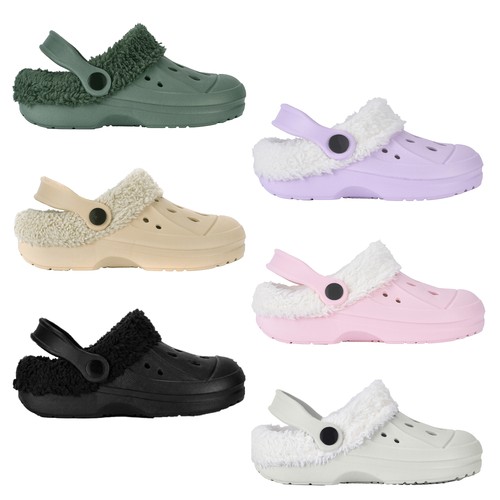 Girls boys clogs fleece lined - girls,