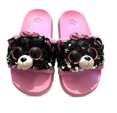 Girls pink slider sandals - girls,