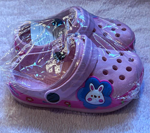Unisex kids pink - bunny, clog