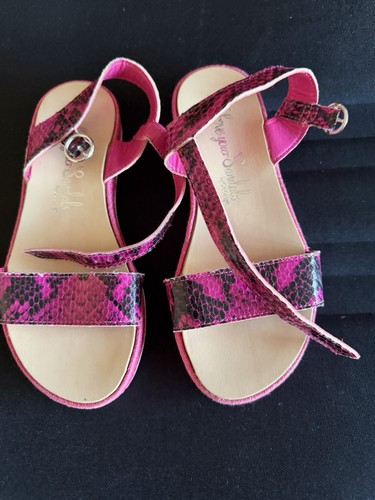 Pink snakeskin design sandals - snakeskin,