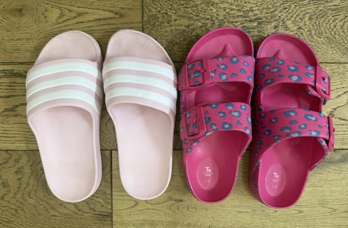Pink adidas sliders - adidas,